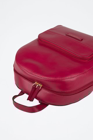 Mochila de piel Elettra - Fucsia 