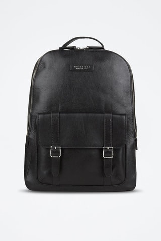 Mochila de piel Cesare - Negro 