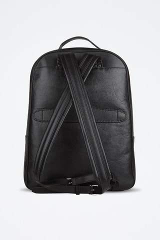 Mochila de piel Cesare - Negro 