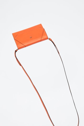Bolso de mano de piel - Naranja