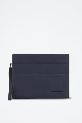 Bolso de mano de piel - Azul marino