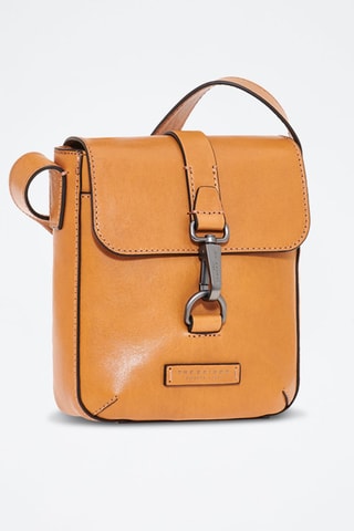 Bandolera de piel - Camel