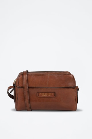 Bandolera de piel Elettra - Marrón 