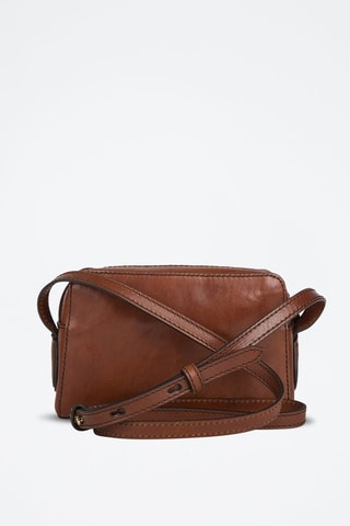 Bandolera de piel Elettra - Marrón 