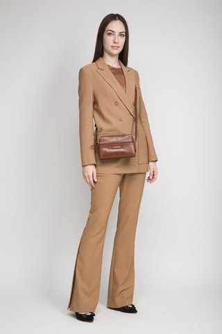 Bandolera de piel Elettra - Marrón 