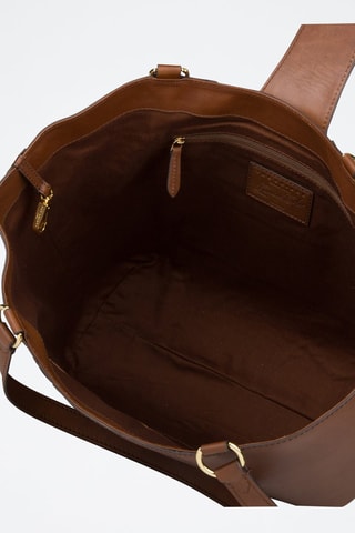 Bolso shopper de piel Erica - Marrón