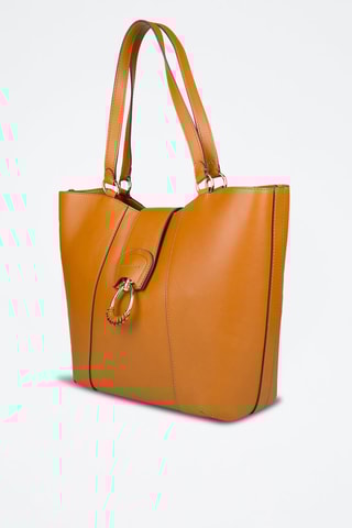 Bolso shopper de piel Erica - Coñac