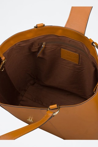 Bolso shopper de piel Erica - Coñac