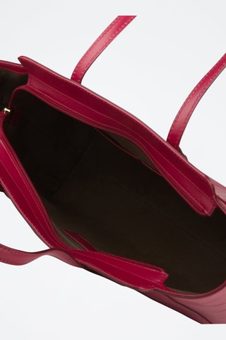 Bolso shopper de piel Elettra - Fucsia 