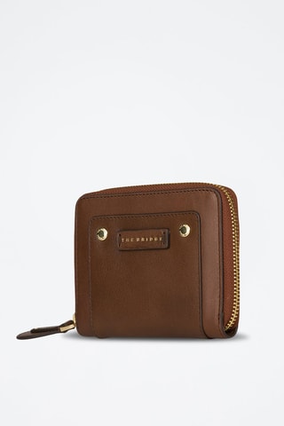 Cartera de piel Cecilia - Marrón