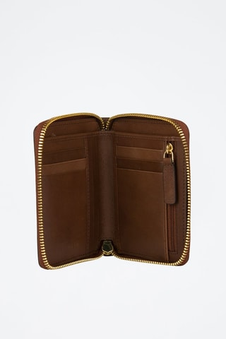 Cartera de piel Cecilia - Marrón