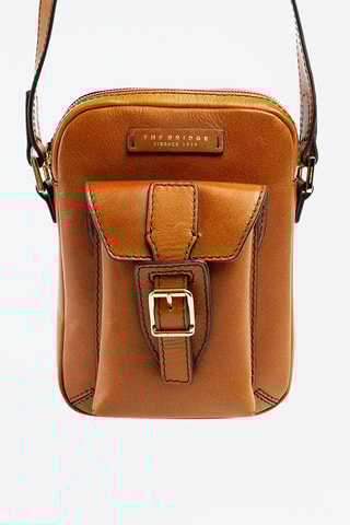 Bandolera de piel - Camel