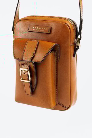 Bandolera de piel - Camel