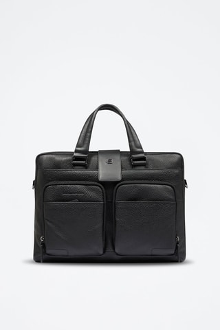 Bandolera de piel - Negro