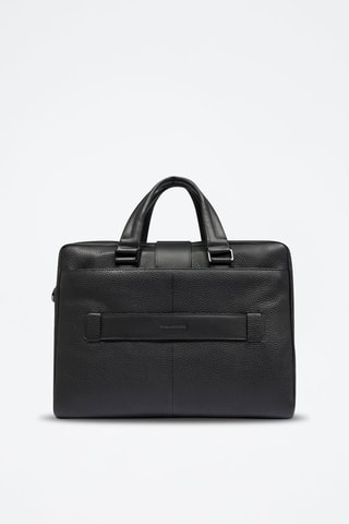 Bandolera de piel - Negro