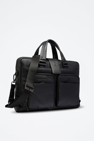 Bandolera de piel - Negro