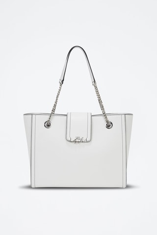 Cabas en cuir - Blanc