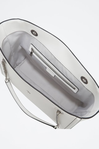 Cabas en cuir - Blanc