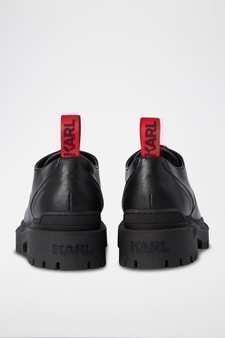 Derbys plateformes en cuir - Noir