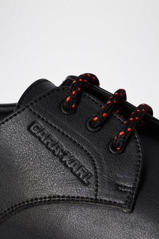 Derbys plateformes en cuir - Noir