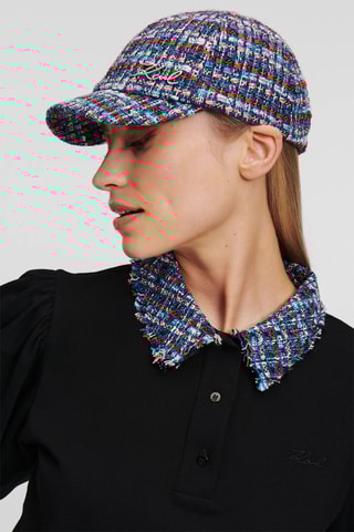 Casquette en tweed - Bleu