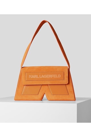 Sac porté épaule en nubuck - Orange