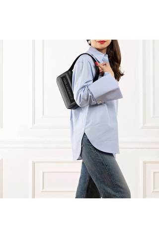 Sac porté épaule en cuir - Noir