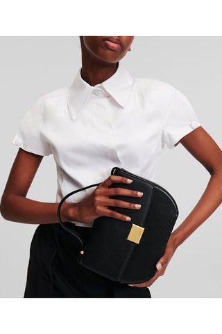 Sac bandoulière en cuir - Noir