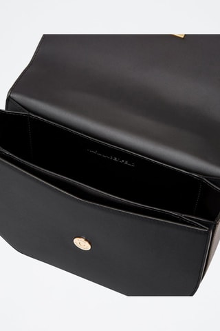 Sac bandoulière en cuir - Noir