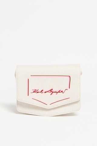 Sac bandoulière en lin - Blanc