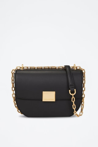 Sac bandoulière en cuir - Noir