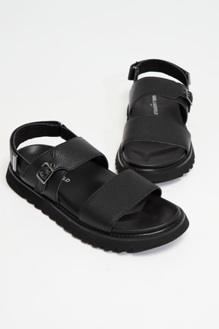 Sandales en cuir - Noir