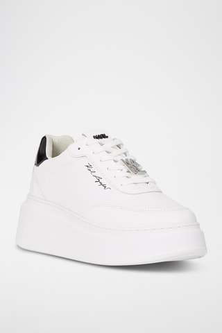 Baskets plateformes en cuir - Blanc