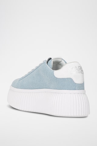 Baskets plateformes en jean - Bleu clair