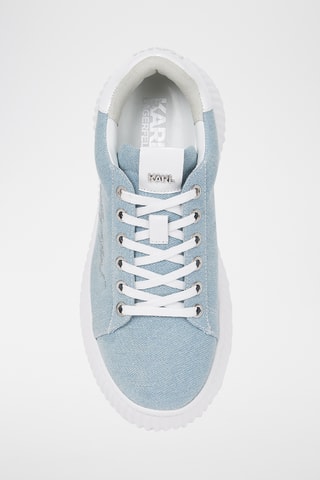 Baskets plateformes en jean - Bleu clair