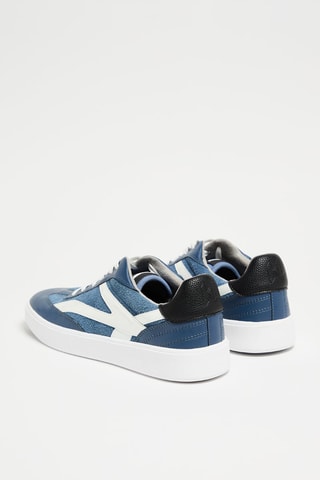 Sneakers en cuir - Bleu
