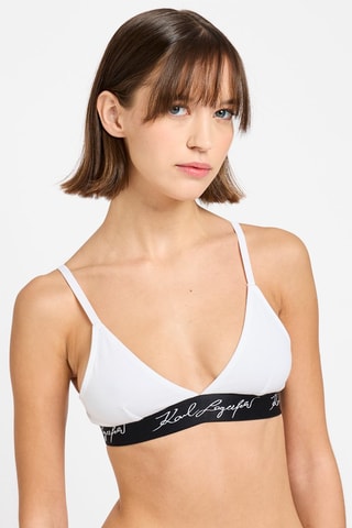 Soutien-gorge en coton biologique - Blanc et noir