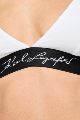 Soutien-gorge en coton biologique - Blanc et noir
