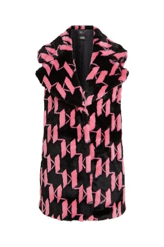 Gilet sans manches - Noir et rose