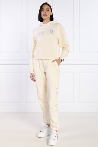 Pantalon de survêtement en coton biologique - Blanc cassé