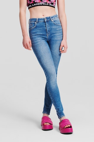 Jean skinny en coton biologique - Bleu