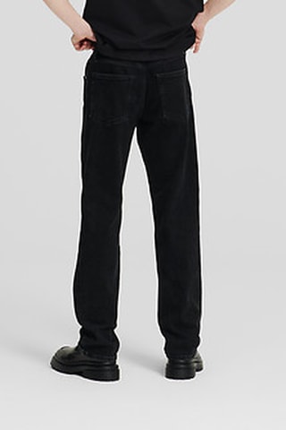 Jean straight en coton biologique - Noir