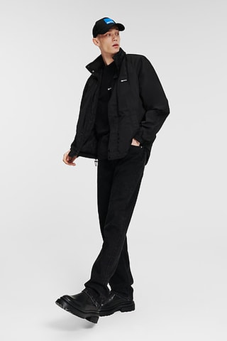 Jean straight en coton biologique - Noir