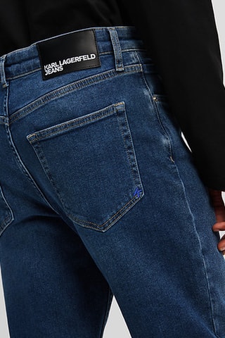 Jean slim en coton biologique - Bleu marine