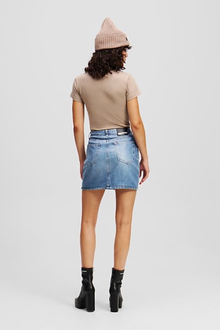 Minijupe en jean - Bleu clair