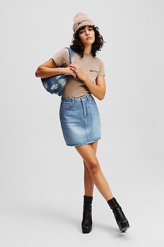 Minijupe en jean - Bleu clair