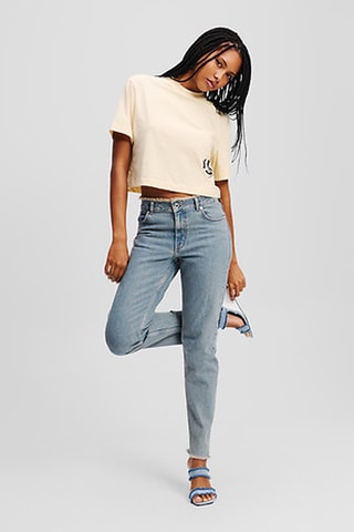 Jean taille haute - Bleu