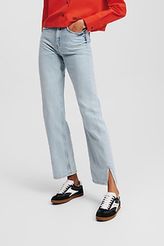 Jean straight en coton biologique - Bleu clair