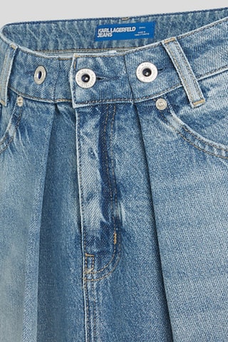 Jupe midi en jean en coton biologique - Bleu clair