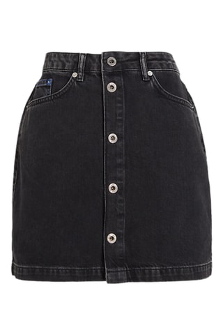 Minijupe en jean en coton biologique - Noir